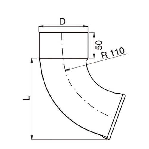 Lindab Steel Downpipe Shoe - 100mm Black