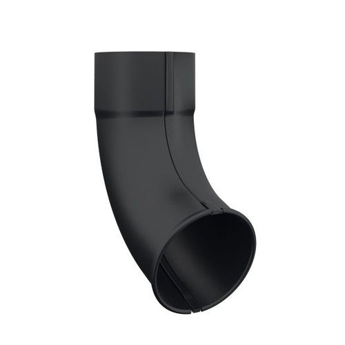 Lindab Steel Downpipe Shoe - 100mm Matte Black