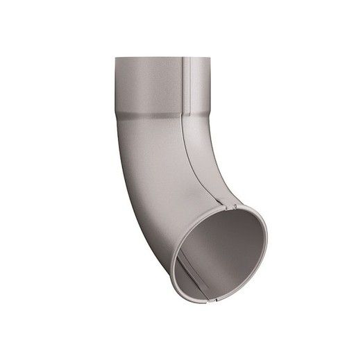 Lindab Steel Downpipe Shoe - 100mm Silver Metallic
