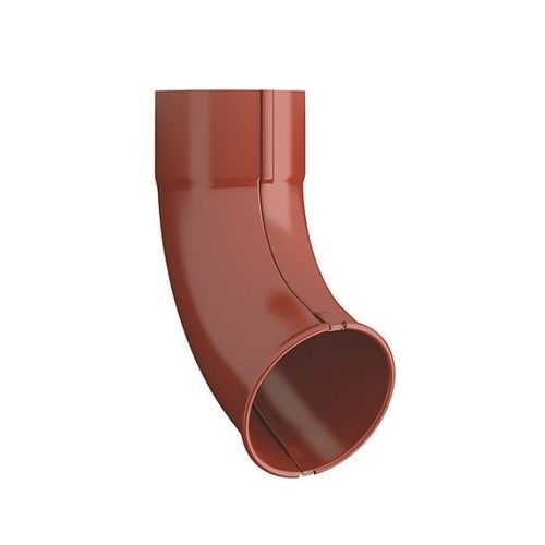 Lindab Steel Downpipe Shoe - 100mm Tile Red