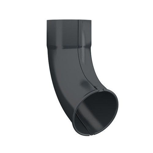 Lindab Steel Downpipe Shoe - 75mm Anthracite Grey