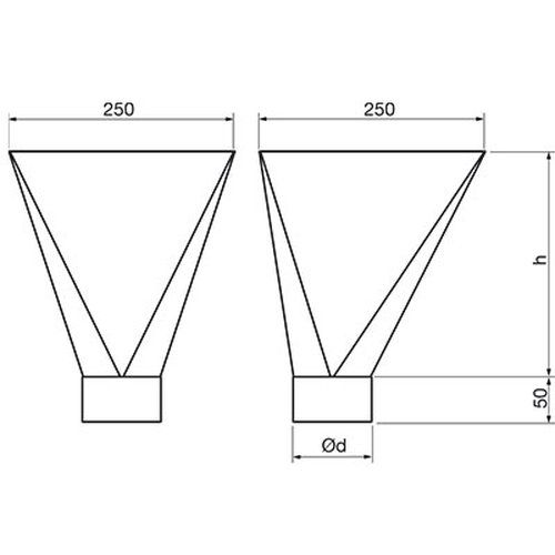 Lindab Steel Large Water Hopper - 100mm Anthracite Grey