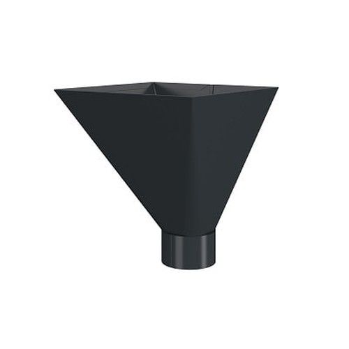 Lindab Steel Large Water Hopper - 87mm Anthracite Grey