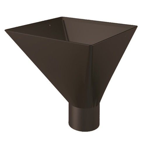 Lindab Steel Large Water Hopper - 87mm Coffee Brown