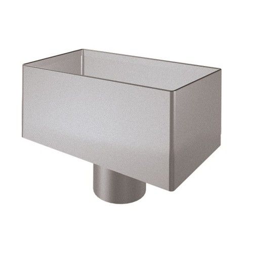 Lindab Steel Regular Water Hopper - 100mm Silver Metallic