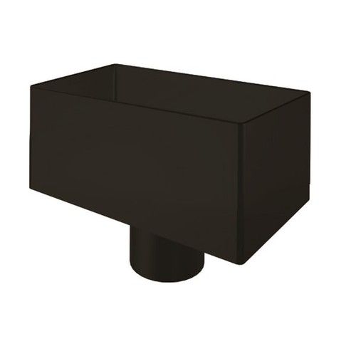 Lindab Steel Regular Water Hopper - 87mm Coffee Brown