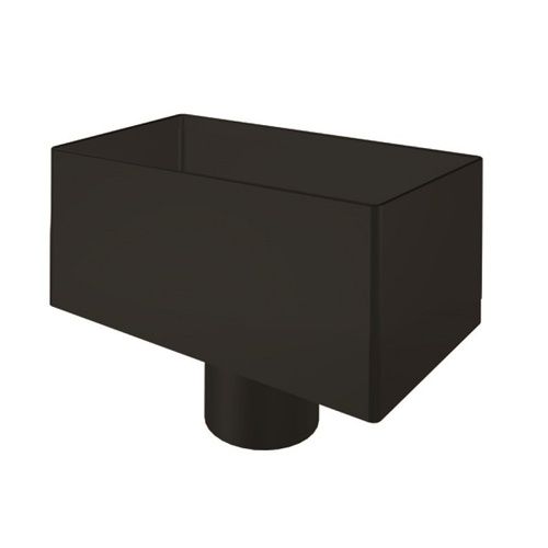 Lindab Steel Medium Rectangular Water Hopper - 87mm Black