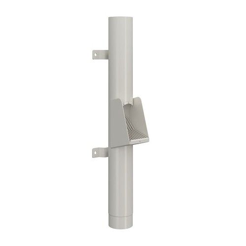 Lindab Steel Vandal Reinforced Pipe with Leaf Trap - 102mm x 0.85mtr Antique White