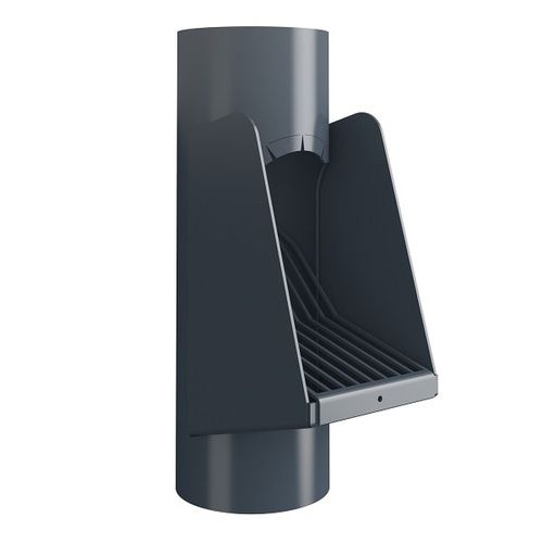 Lindab Steel Vandal Reinforced Leaf Trap - 102mm Graphite