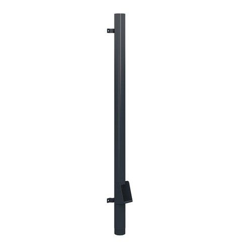 Lindab Steel Vandal Reinforced Pipe with Leaf Trap - 102mm x 2mtr Anthracite Grey