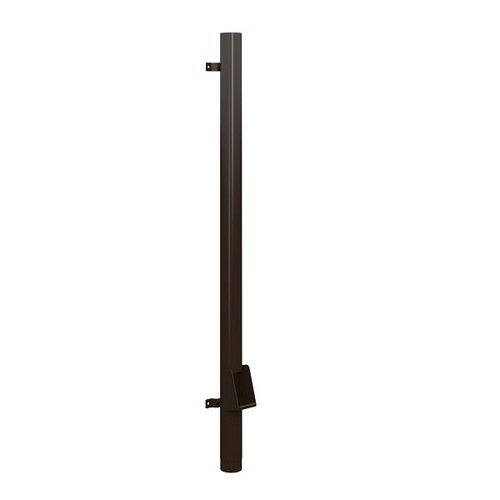Lindab Steel Vandal Reinforced Pipe with Leaf Trap - 102mm x 2mtr Brown