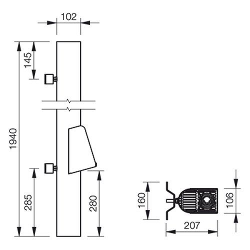 Lindab Steel Vandal Reinforced Pipe with Leaf Trap - 102mm x 2mtr Silver Metallic
