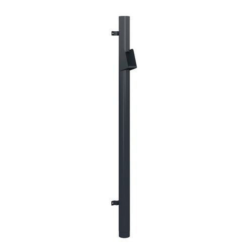 Lindab Steel Vandal Reinforced Pipe with Raised Leaf Trap - 102mm x 2m Graphite