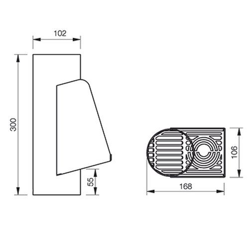 Lindab Steel Vandal Reinforced Pipe with Raised Leaf Trap - 102mm x 2m Graphite