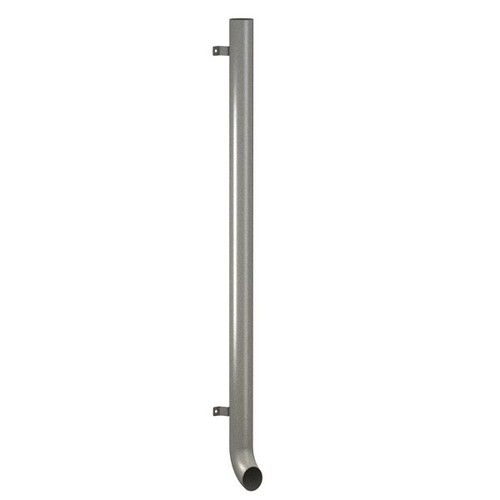Lindab Steel Vandal Reinforced Pipe with Shoe - 102mm x 2mtr Silver Metallic