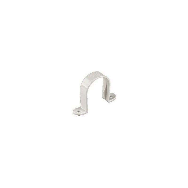 FloPlast Solvent Weld Waste Pipe Clip - 40mm White - Pack of 2