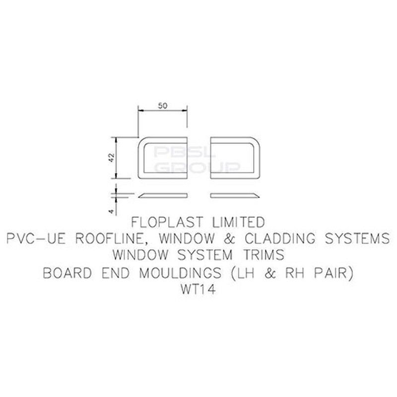 White Fascia Board End Cap - 50mm