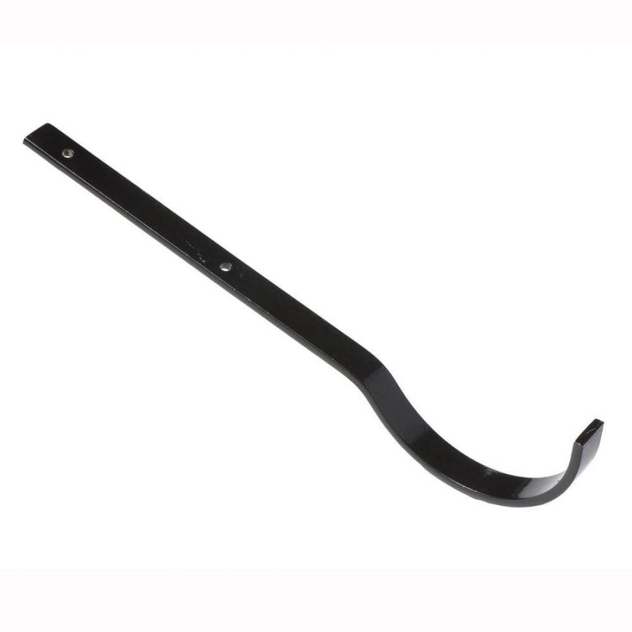 Cast Iron Half Round Gutter Top Rafter Bracket - 125mm Galvanised Black Painted