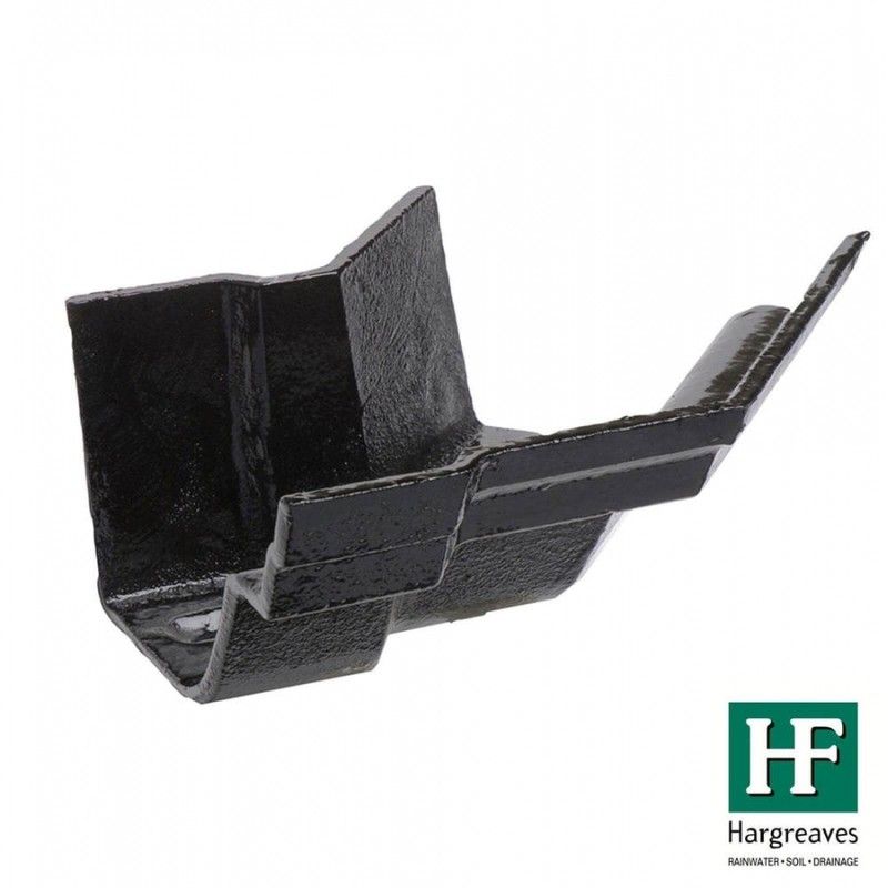 Cast Iron Notts Ogee Gutter External Angle - 135 Degree x 115mm Black