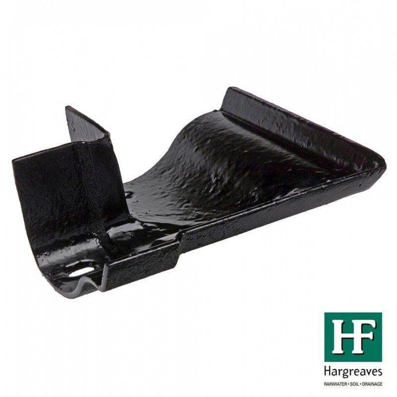 Cast Iron Ogee Gutter External Angle - 90 Degree x 115mm Black