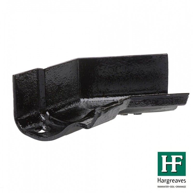 Cast Iron Ogee Gutter Internal Angle - 135 Degree x 115mm Black