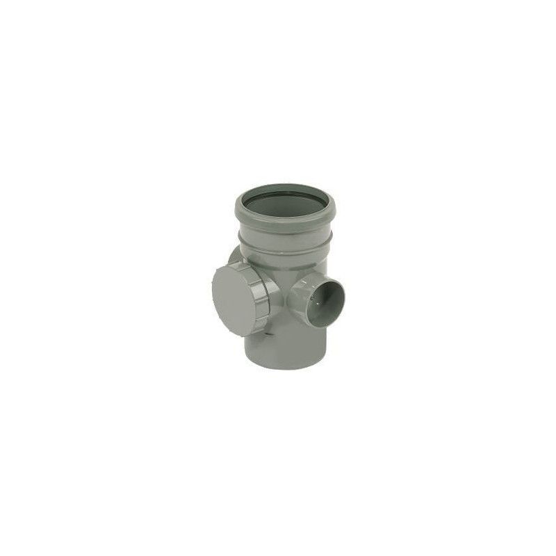 FloPlast Industrial/ Xtraflo Downpipe Single Socket Access Pipe - 110mm Grey