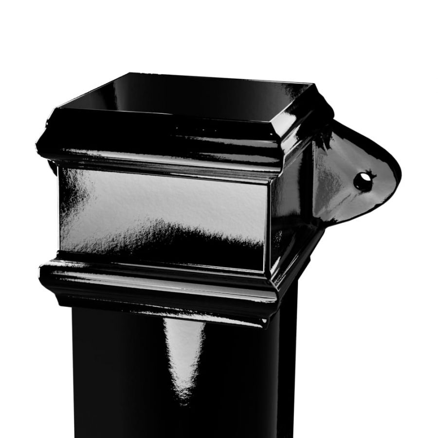 Cast Iron Square Eared Downpipe - 75mm x 914mm Black