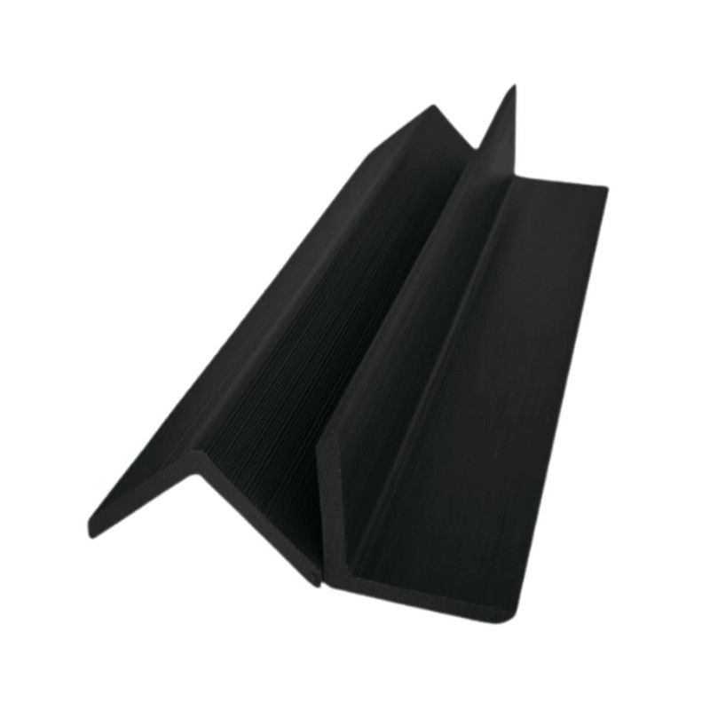 Standard Slatted Composite Cladding Edge Seal - 50mm x 3.6mtr Charcoal