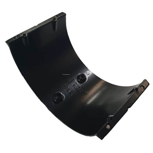 Aluminium Beaded Half Round Gutter Union - 125mm PPC Finish Black (9005 Matt)