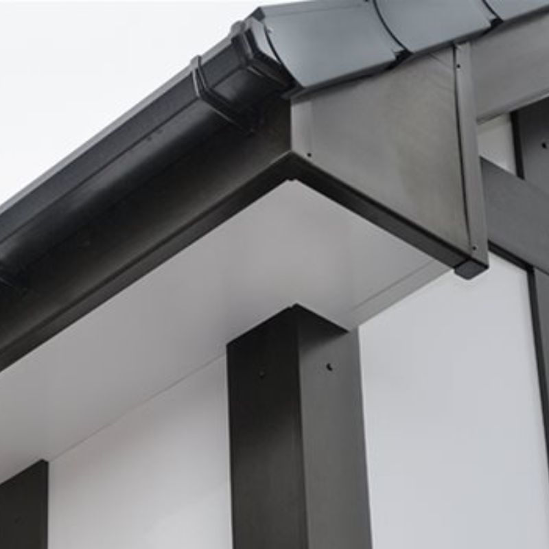 175mm Black Smooth Fascia Board - 18mm x 5mtr