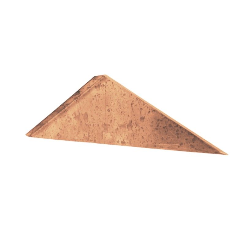Copper V Roof Ridge Stop End - 160mm Side