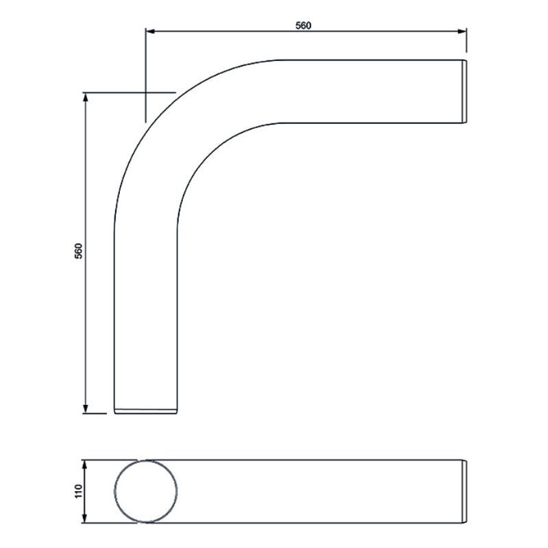 FloPlast Drainage Long Radius Bend Plain Ended - 87.5 Degree x 110mm