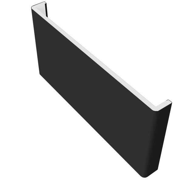 410mm Black Smooth Fascia Capping Board Double Ended Box End - 10mm x 1.25mtr