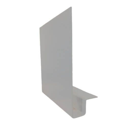 Aluminium Fascia J Profile Box End Assembly - 400mm x 2mm x 400mm Painted