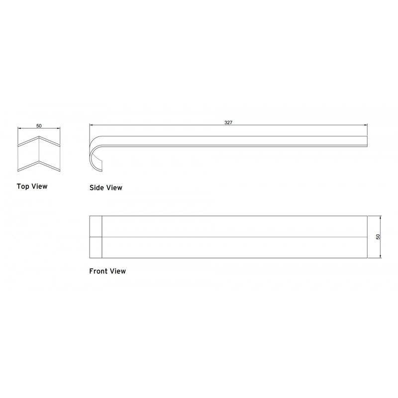 White Bullnose Fascia 135 Degree External Corner - 327mm x 50mm