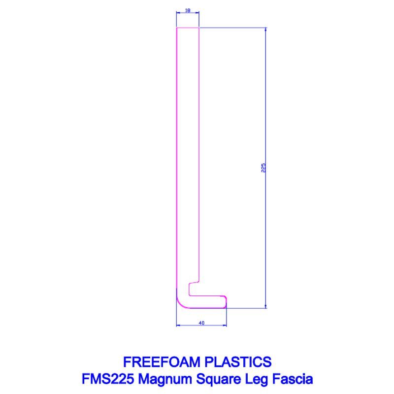225mm Dark Grey Smooth Fascia Board - 18mm x 5mtr - Pack of 2