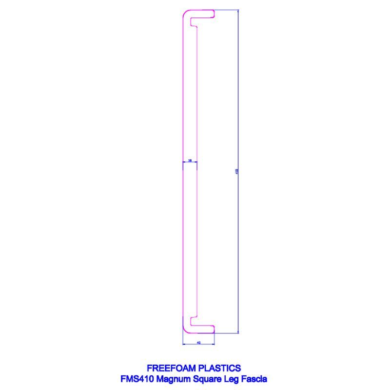 410mm Dark Grey Smooth Fascia Box End - 18mm x 1.25mtr - Pack of 2