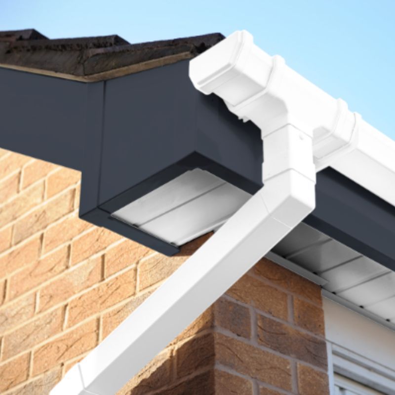 200mm Dark Grey Smooth Fascia Board - 18mm x 5mtr - Pack of 2