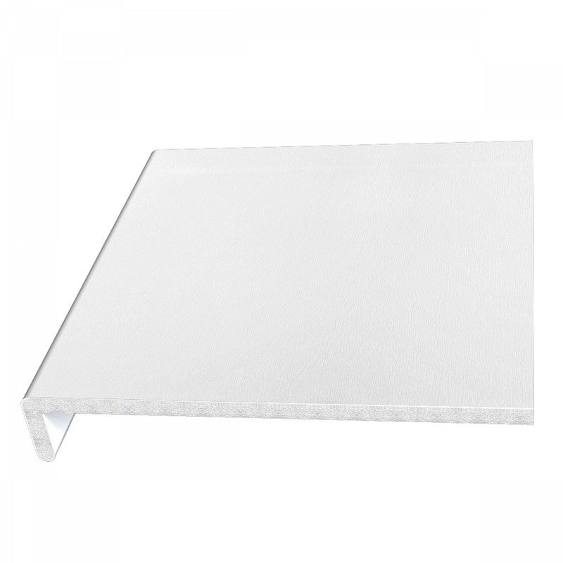 225mm White Woodgrain Fascia Capping Board - 10mm x 5mtr - Pack of 2