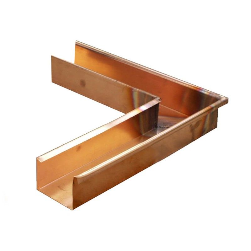 Copper Large Box Gutter External Corner - 135 Degree x 115mm