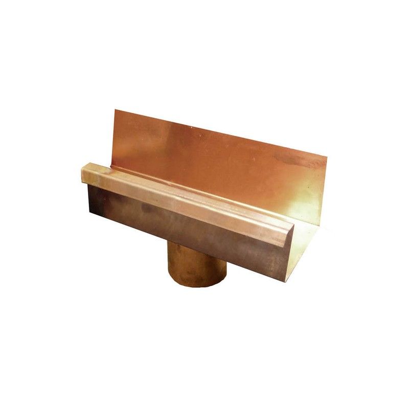 Copper Large Box Gutter Running Outlet To 80mm