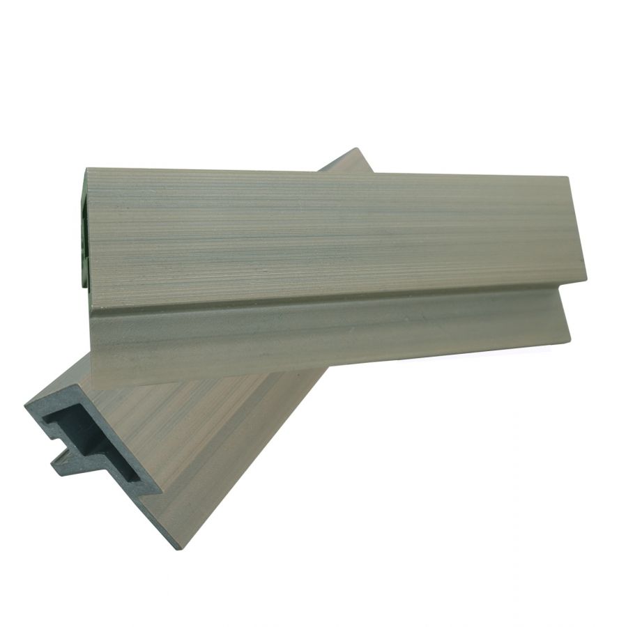 Composite Slatted Cladding External Corner - 56mm x 49.5mm x 3.6mtr Natural