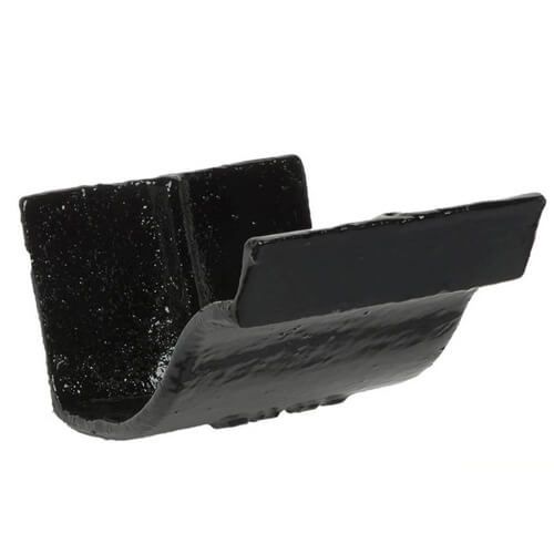 Cast Iron Ogee Gutter Union - 125mm Black