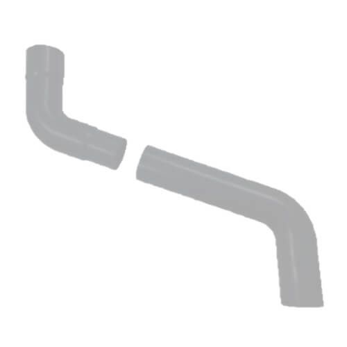 Aluminium Round Swaged Downpipe 2 Part Swan Neck - 76mm to 400mm PPC Finish