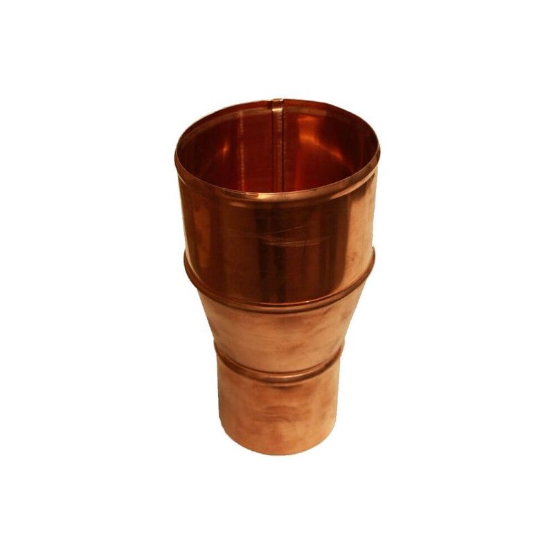 Copper Large Half Round Gutter Reducer - 100mm x 80mm