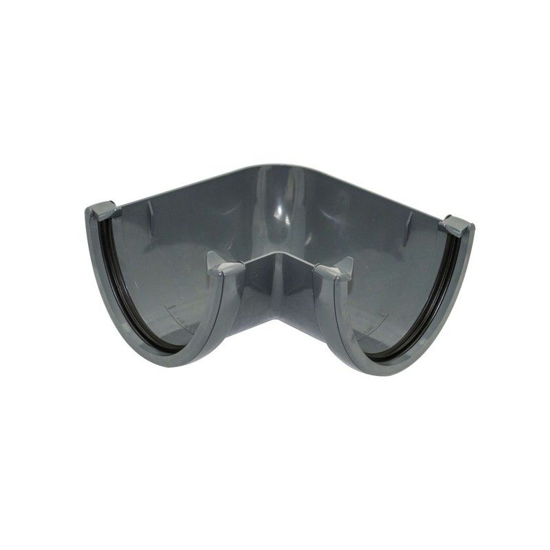 FloPlast Deepflow/ Hi-Cap Gutter Angle - 90 Degree x 115mm x 75mm Anthracite Grey