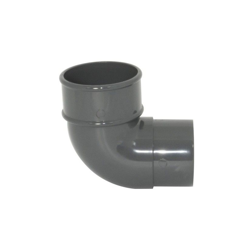 FloPlast Round Downpipe Bend - 92.5 Degree x 68mm Anthracite Grey