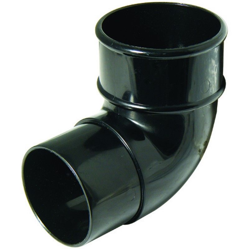 FloPlast Mini Gutter Bend - 92.5 Degree x 50mm Black - Pack of 2
