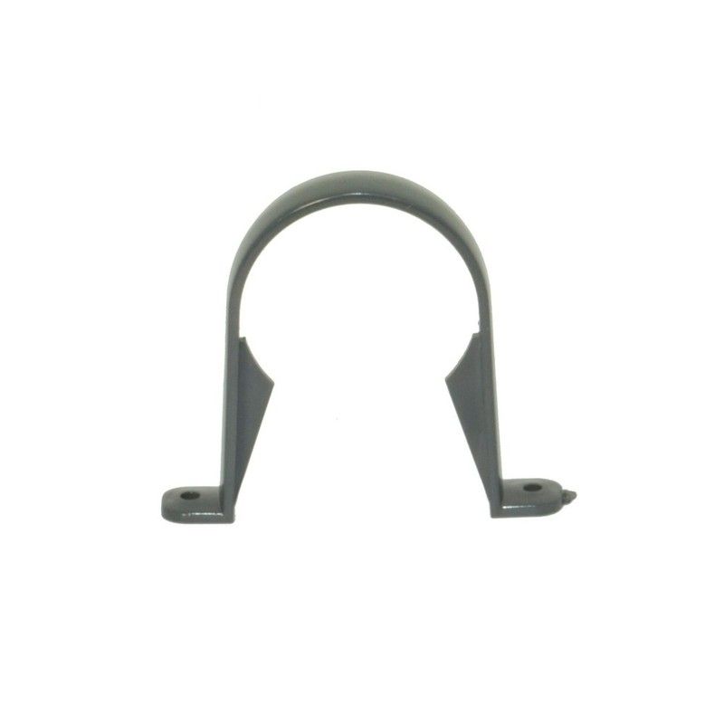 FloPlast Round Downpipe Clip - 68mm Anthracite Grey