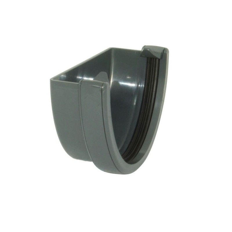 FloPlast Deepflow/ Hi-Cap Gutter External Stopend - 115mm x 75mm Anthracite Grey